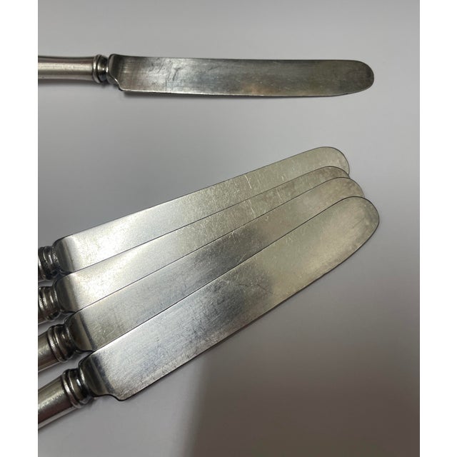 Set of Five Sterling Acanthus Leaf Knives For Sale - Image 4 of 8