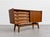 Brown Mid Century Modern Styled Apartment Sized Asymmetrical Credenza / Media Stand / Sideboard For Sale - Image 8 of 12
