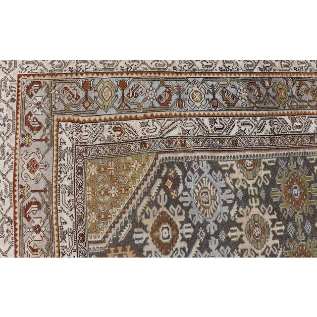 Antique Persian Malayer Gallery Rug With Medallion and Rosette Design For Sale - Image 11 of 15