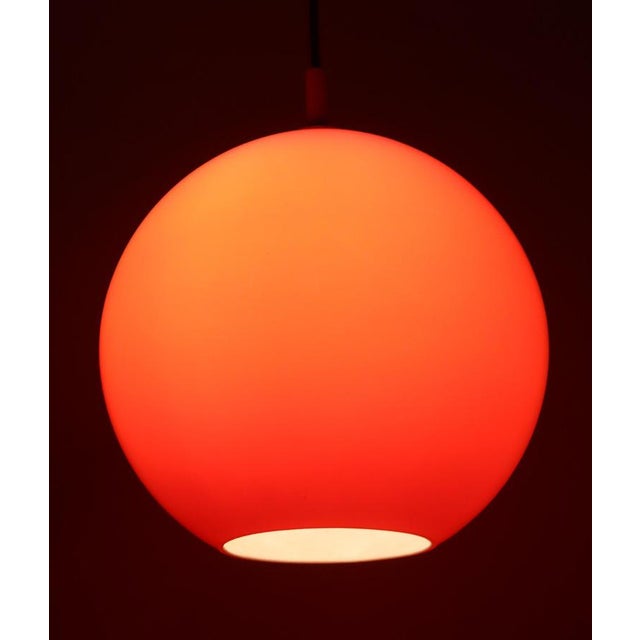 Red Glass Sun Ball Hanging Lamp, Germany, 1960s For Sale - Image 9 of 18