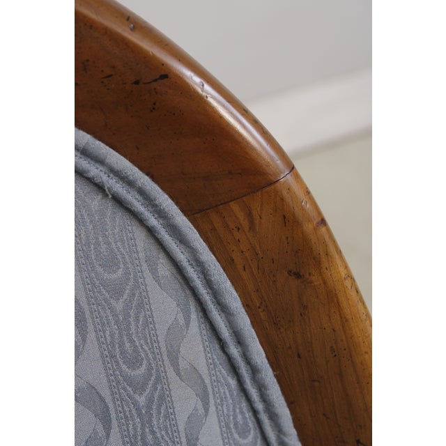 Pair of Baker Walnut Spoon Back Lounge Chairs For Sale - Image 13 of 14