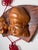Wood Vintage Japanese Style Ebisu & Daikoku Wooden Mask Wall Hanging With Red Tassels For Sale - Image 7 of 10