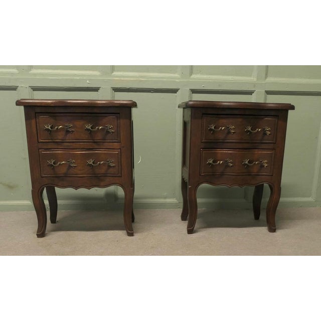 French Country Oak Bedside Tables, 1960, Set of 2 For Sale - Image 3 of 8