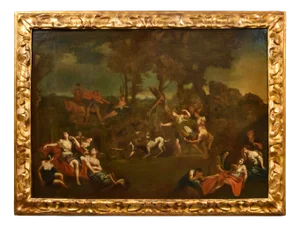 Workshop of Bon Boullogne, Mythological Diana Landscape, 1700, Oil on Canvas