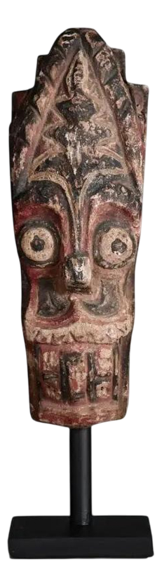 Traditional Batak Painted Wooden Mask