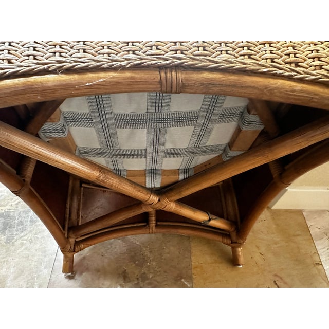 1970s Vintage Rattan Wicker Lounge Chair For Sale - Image 9 of 9