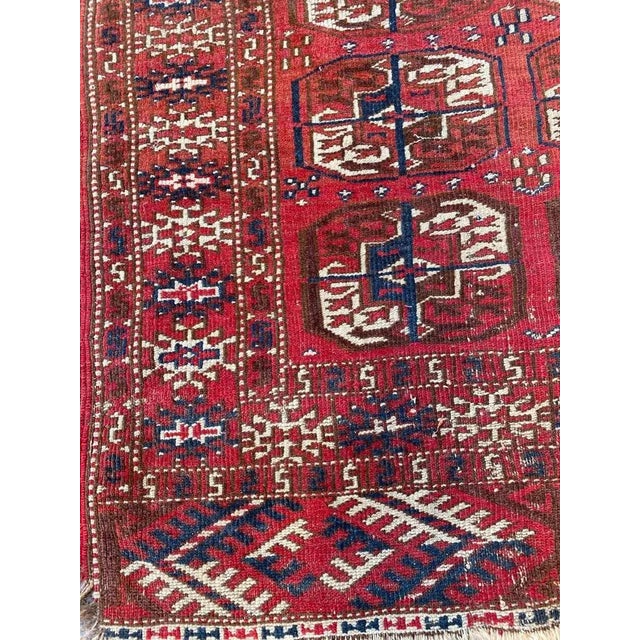 Antique Turkmen Boukhara Rug For Sale - Image 6 of 13