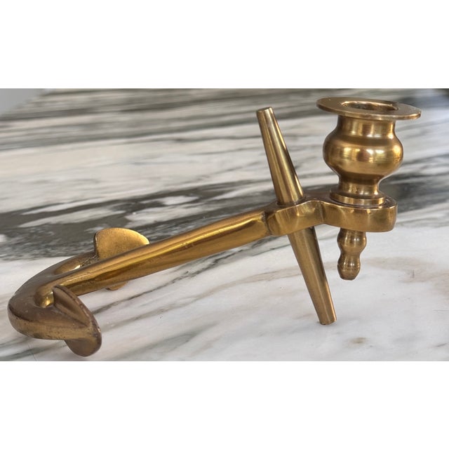 Brass Anchor Candle Holder For Sale - Image 14 of 17