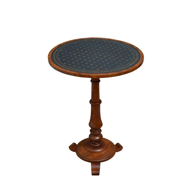 William IV English Mahogany Occasional Table with Leather Top, 1830 For Sale - Image 12 of 18