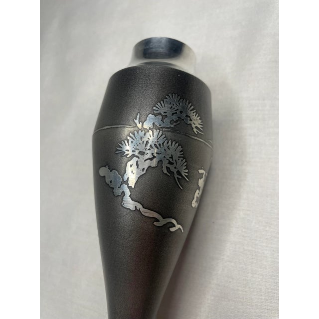Asian Japanese Satsuma Tinware Pewter Vase by Iwakiri Bikodo For Sale - Image 11 of 12