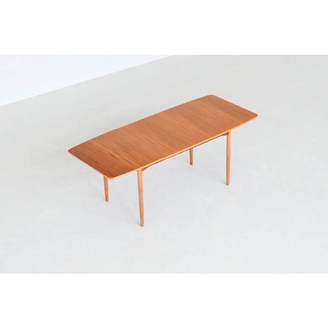 Drop-Leaf Dining Table in Beach and Teak by Hans J. Wegner, Denmark, 1950s For Sale - Image 12 of 18