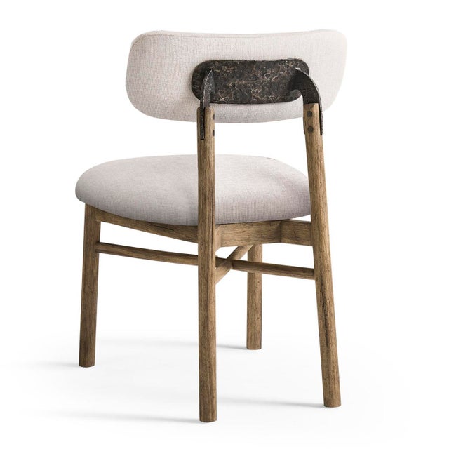 Rustic Modern Rustic Upholstered Side Chair For Sale - Image 3 of 6