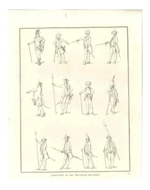Thomas Holloway, Attitudes of the Prussian Military, Etching, 1810