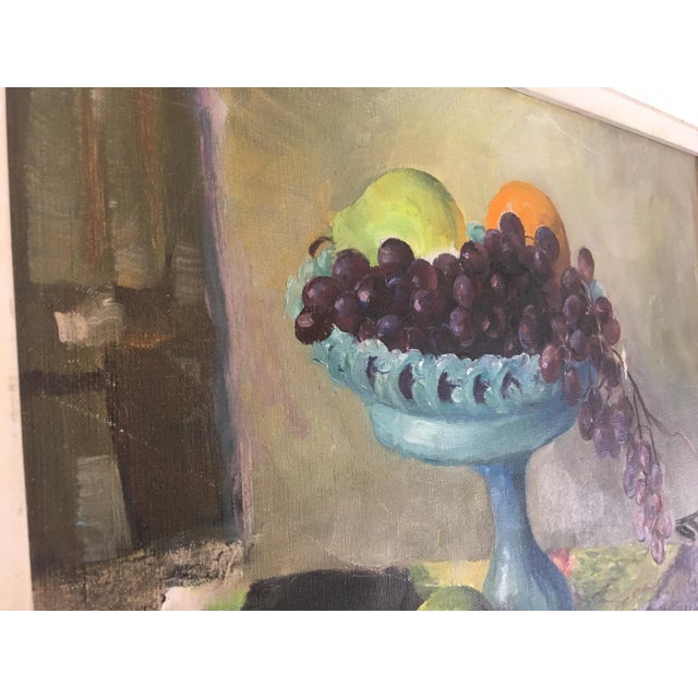 1950s Vintage Fruit Display Oil Painting For Sale - Image 5 of 9