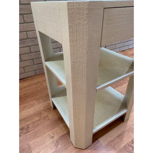 Made Goods Lena Single Nightstand in Pristine Faux Raffia Chairish