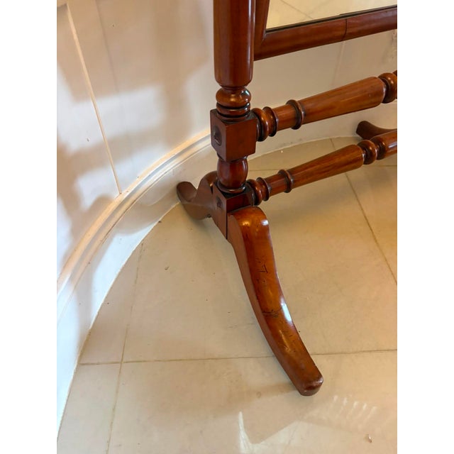 Mid 19th Century Antique Victorian Mahogany Freestanding Cheval Dressing Mirror, 1860 For Sale - Image 5 of 12