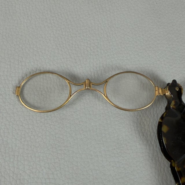 20th Century Folding Brass Lorgnette Theater Glasses For Sale - Image 5 of 9