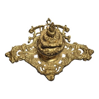 Late 19th Century Rococo Revival Style Inkwell For Sale