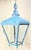 Turquoise Antique Restored Street Light Converted to Hanging Lantern / Foyer Chandelier For Sale - Image 8 of 15