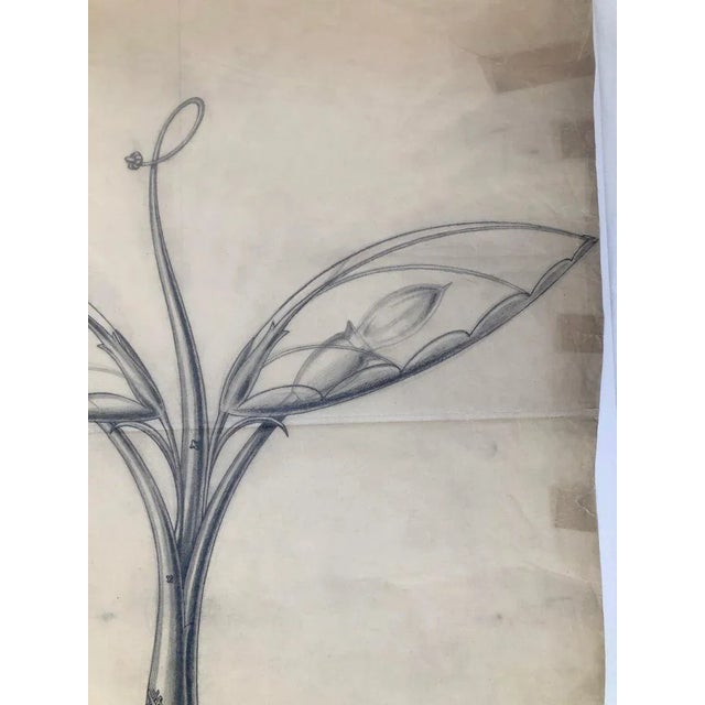 Drawing for a Table Lamp by Robert Gerlach, 1915 For Sale - Image 3 of 10