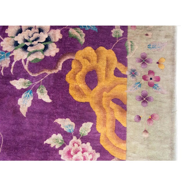 Art Deco Early 20th Century Chinese Art Deco Rug For Sale - Image 3 of 13