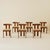 Set of six chairs from Luigi Vaghi's Euro series, produced by Former. Made in stained walnut with newly upholstered seats...