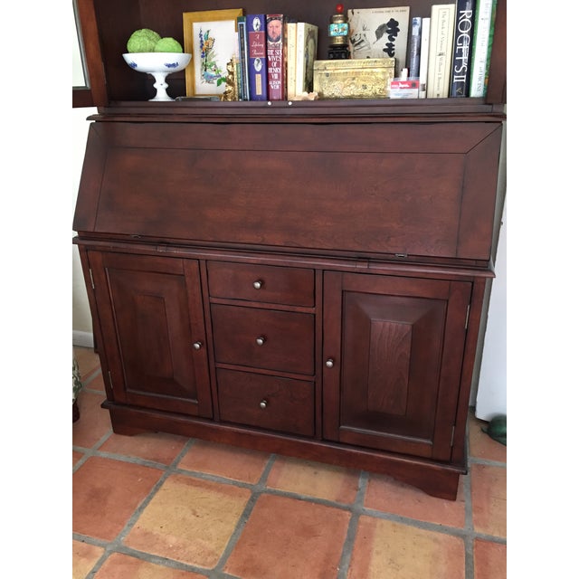 Traditional Pottery Barn Graham Secretary Desk Bar And Hutch Chairish