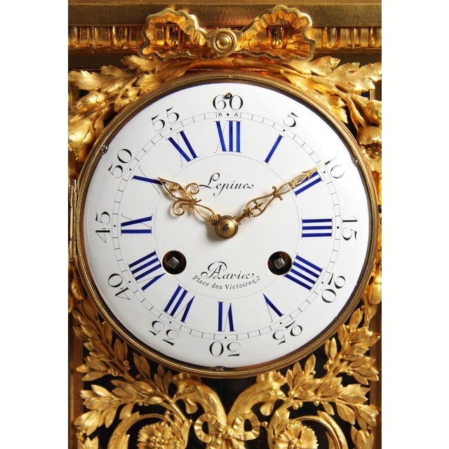 Mantel clock in louis xvi style paris ormolu, glass, marble around 1870 dimensions: h x w x d: 46 x 24 x 17 cm : extremely...