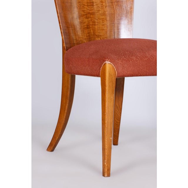Wood Art Deco Beech Dining Chairs by Jindřich Halabala for Up Závody, Czechia, 1940s, Set of 4 For Sale - Image 7 of 11