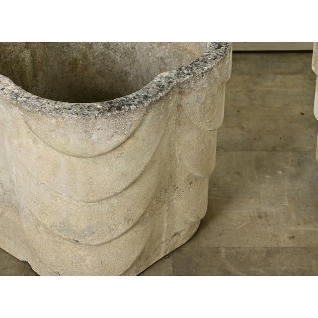 Art Deco English Pair of Large Art Deco Planters For Sale - Image 3 of 9