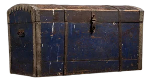 Early American Chest in Navy Blue with Patina