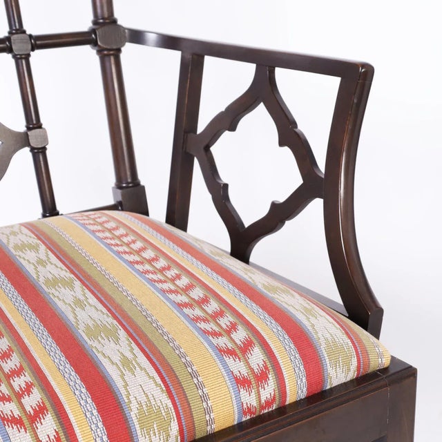 Brown Set of Ten Chippendale Armchairs For Sale - Image 8 of 10