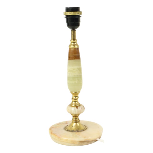 Vintage Table Lamp in Onyx, Marble and Brass, 1960s For Sale