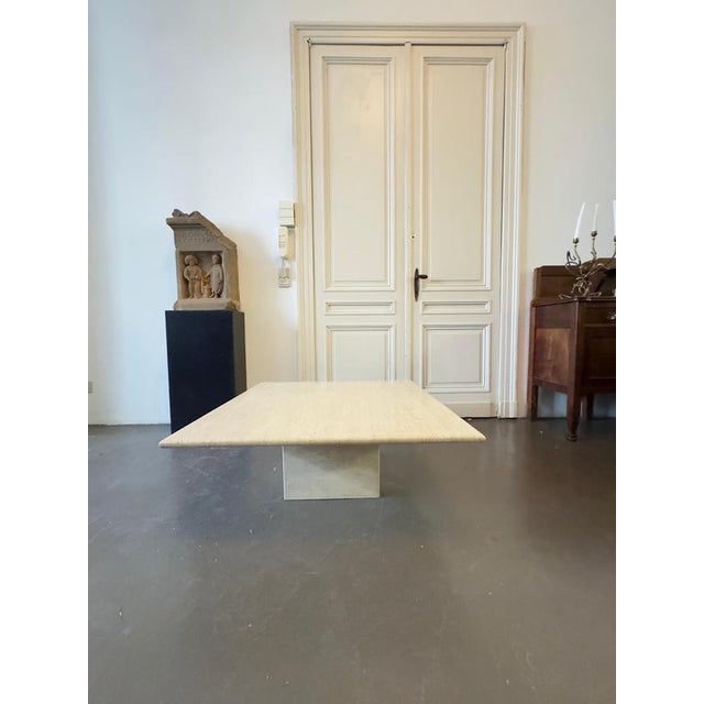 Vintage Italian Travertine Square Coffee Tables, 1970s, Set of 2 For Sale - Image 6 of 10
