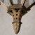 Gothic Revival Bronze Hanging Lantern with Castellated Crown, 1930s For Sale - Image 6 of 12
