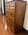 Traditional Vintage Five-Drawer Chest of Drawers in Rich Walnut Finish – Refinished Wood Dresser For Sale - Image 3 of 12