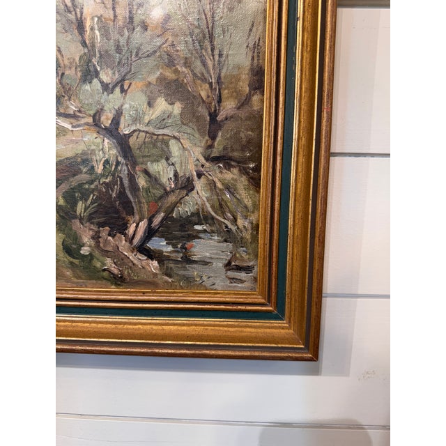 Mid 20th Century Mid 20th Century Oil on Canvas "Lake District Farmhouse" For Sale - Image 5 of 9