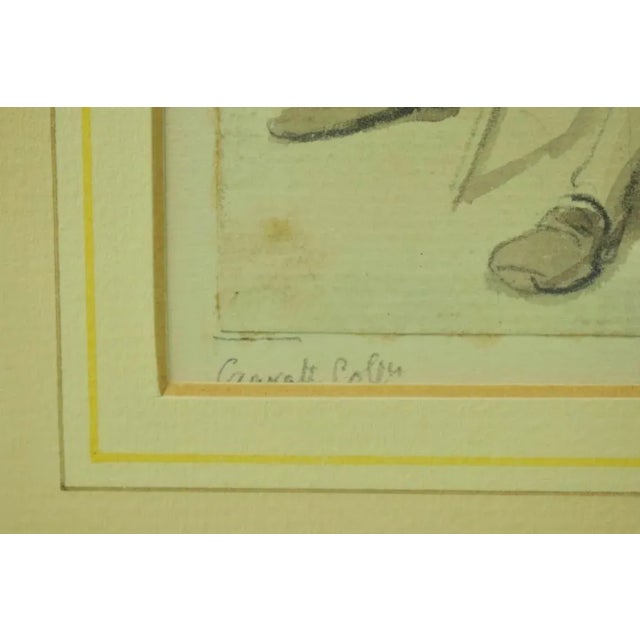 Traditional Late 18th Century "Rustics by a Lake" by Paul Sandby, Framed For Sale - Image 3 of 8