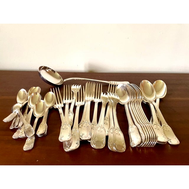 Silver-Plated Cutlery Set, 1950s, Set of 36 For Sale - Image 10 of 11