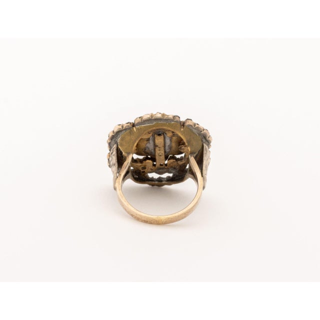 Victorian Gold, Silver, and Garnet Cluster Ring For Sale In New York - Image 6 of 6
