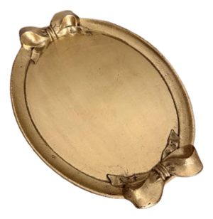 Vintage Italian Gold Leaf Wood Serving Tray