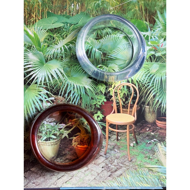 Ultra wide clear resin bangle bracelet from the 1980s with a high-domed, sculptural profile and smooth glossy finish. Bold...