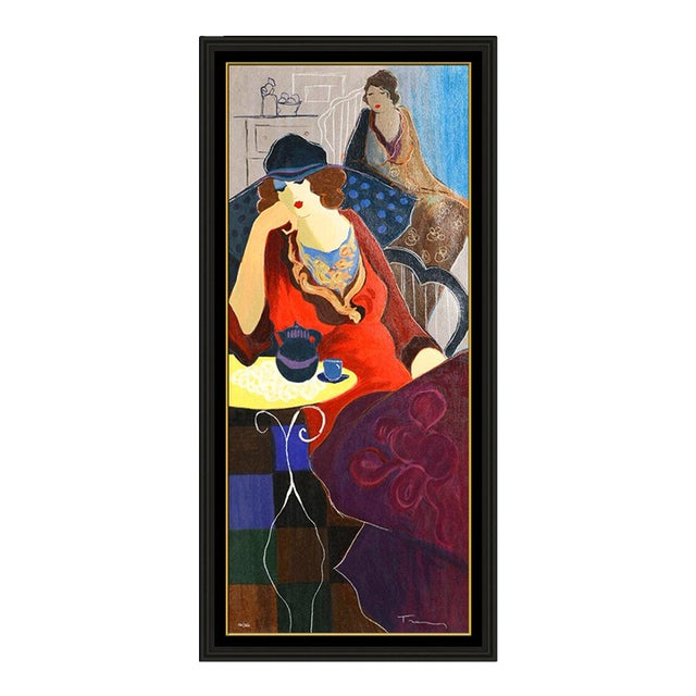 Late 20th Century Tired at Tea, Itzchak Tarkay For Sale