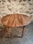 Brown Antique French Round Walnut Drop-Leaf Dining Table, 1890s For Sale - Image 8 of 16