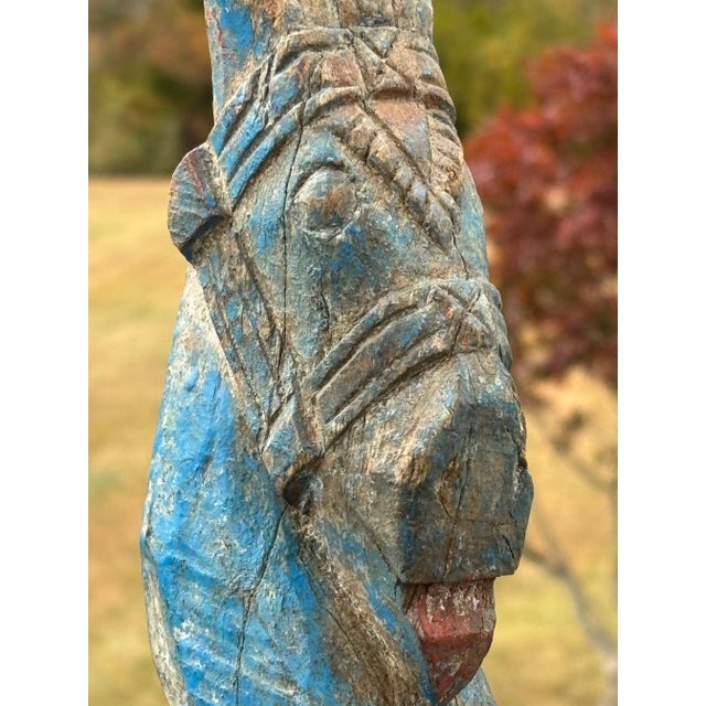 Metal 18th./19th. C. Architectural Fragment on Museum Mount - Palace Horse With Regal Tack For Sale - Image 7 of 12
