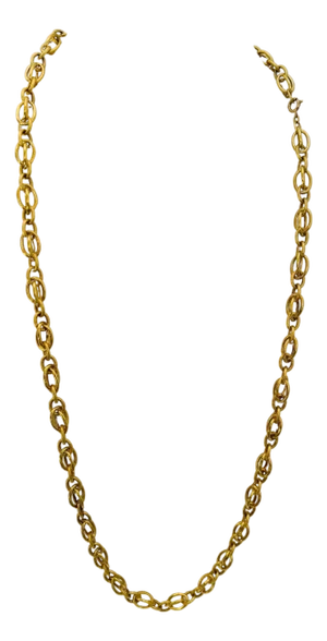 Vintage 18 Karat Yellow Gold 41.2 Gm, Link Chain, 8.14 mm Necklace, 32 " Long