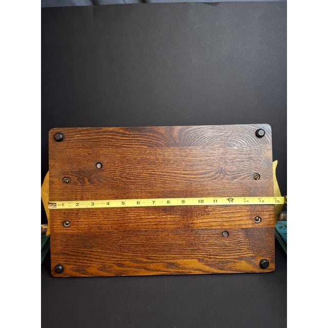Rare Complete Vintage 1950s Israel Bagel & Lox Serving Wood Tray Judaica For Sale - Image 4 of 18