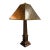 Late 20th Century Arts & Crafts Tapered Wood Column Table Lamp For Sale