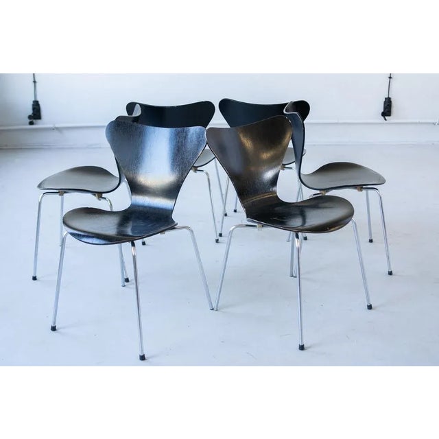 Series 7 Dining Chairs by Arne Jacobsen for Fritz Hansen, Set of 6 For Sale - Image 6 of 12