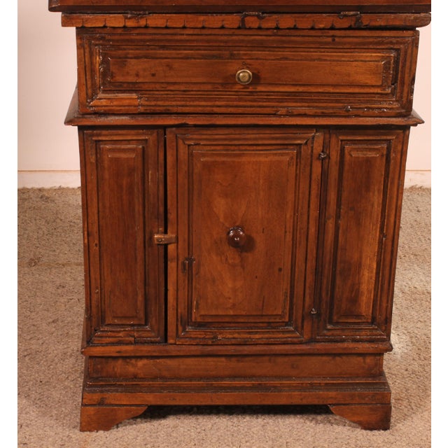17th Century Italian Renaissance Walnut Oratory with Drop-Front For Sale - Image 4 of 13